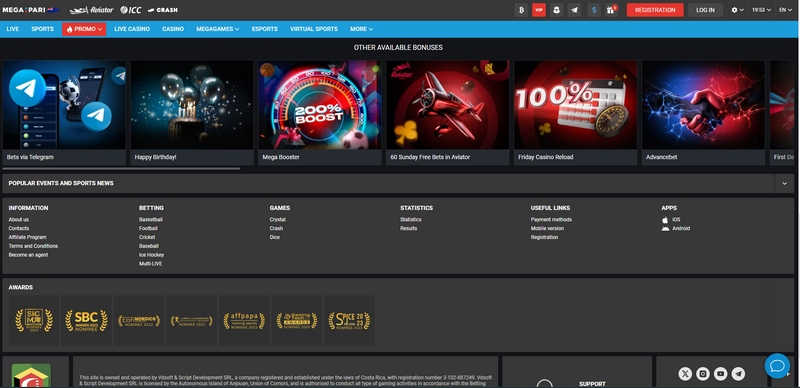 Megapari Uygulamasını Android (APK) ve iPhone (iPhone ve iPad) için İndirin